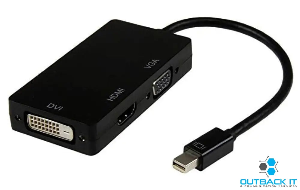 8ware 3 in1 Thunderbolt Mini DP DisplayPort to HDMI DVI VGA Hub Adapter Converter Cable for MacBook Air Mac Mini