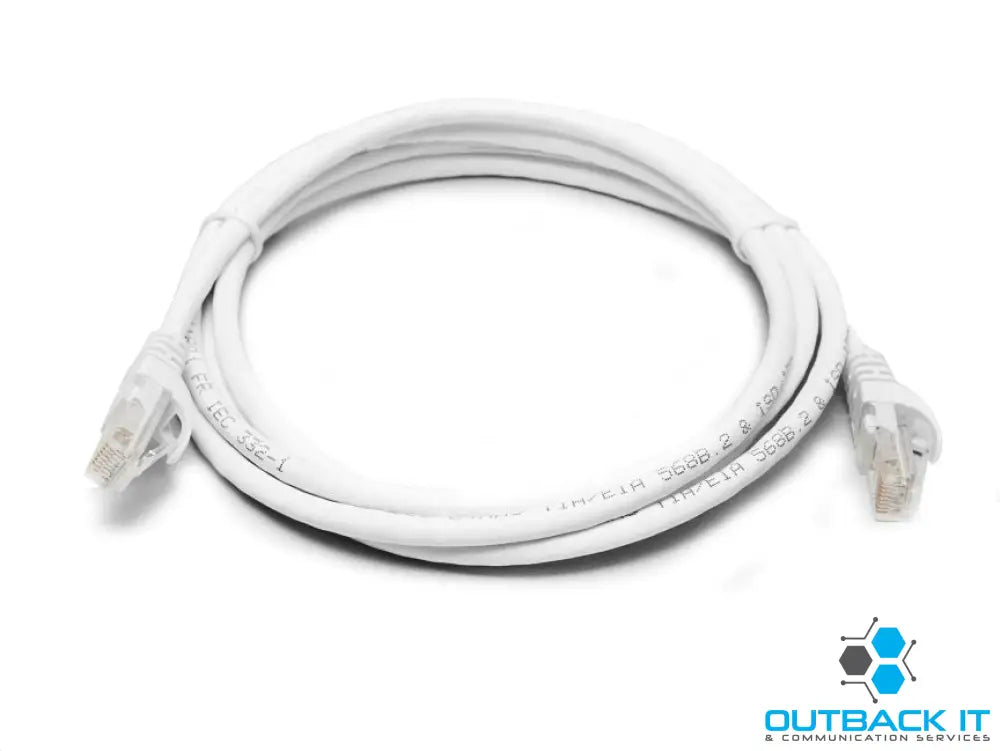 8Ware CAT6A Cable 0.5m (50cm) - White Color RJ45 Ethernet Network LAN UTP Patch Cord Snagless Network Cables