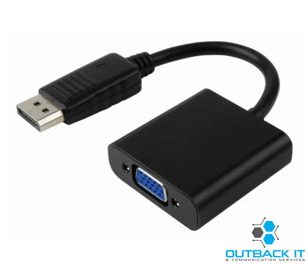 8ware DisplayPort DP to VGA Adapter Converter Cable 20cm - Male to Female for Desktop Computer Laptop PC Monitor