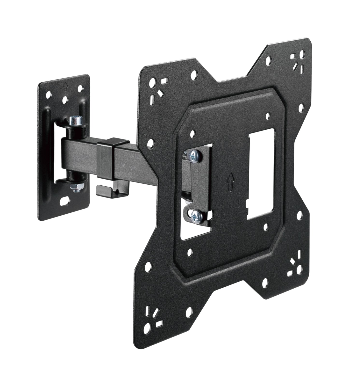 BrateckEconomical Full-Motion TV Wall Mount For 23'-43' Fit Curved TV up to 30KG, VESA 100x100,100x200,200x100,200x200 Fine Texture Black