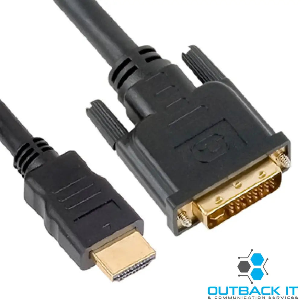 Astrotek 1m HDMI to DVI-D Adapter Converter Cable - Male to Male 30AWG Gold Plated PVC Jacket for PS4 PS3 Xbox 360