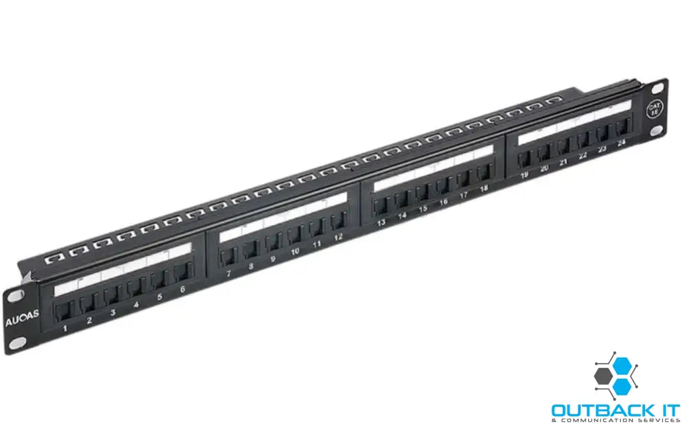 Astrotek 24 Ports UTP Patch Panel CAT6 RJ45 for 19’ 1RU Rack Mount Data Network Cabinet Server PCB Type 110/Krone 3U’