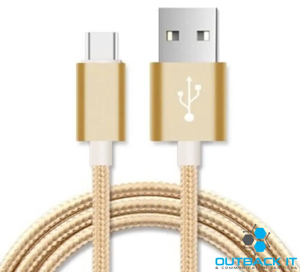 Astrotek 2m Micro USB Data Sync Charger Cable Cord Gold Color for Samsung HTC Motorola Nokia Kndle Android Phone Tablet