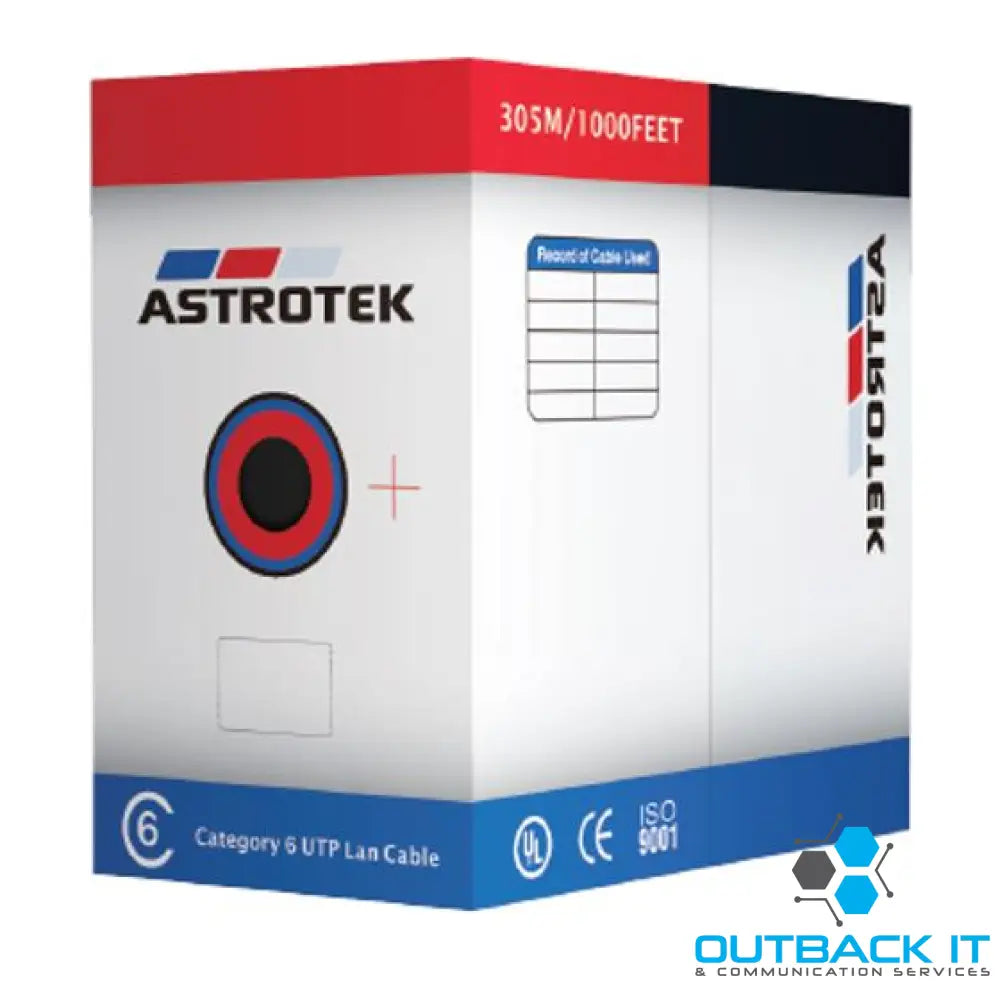 Astrotek CAT6 UTP Cable 305m Roll - Orange Full 0.55mm Copper Solid Wire Ethernet LAN Network 23AWG 0.55cu 2x4p LSZH