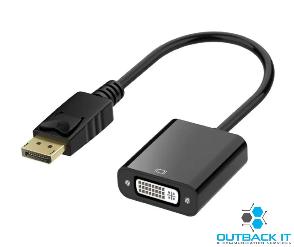 Astrotek DisplayPort DP to DVI Adapter Converter Cable 15cm - Male to Female 20 pins to DVI 24 + 5 pins Compatible for