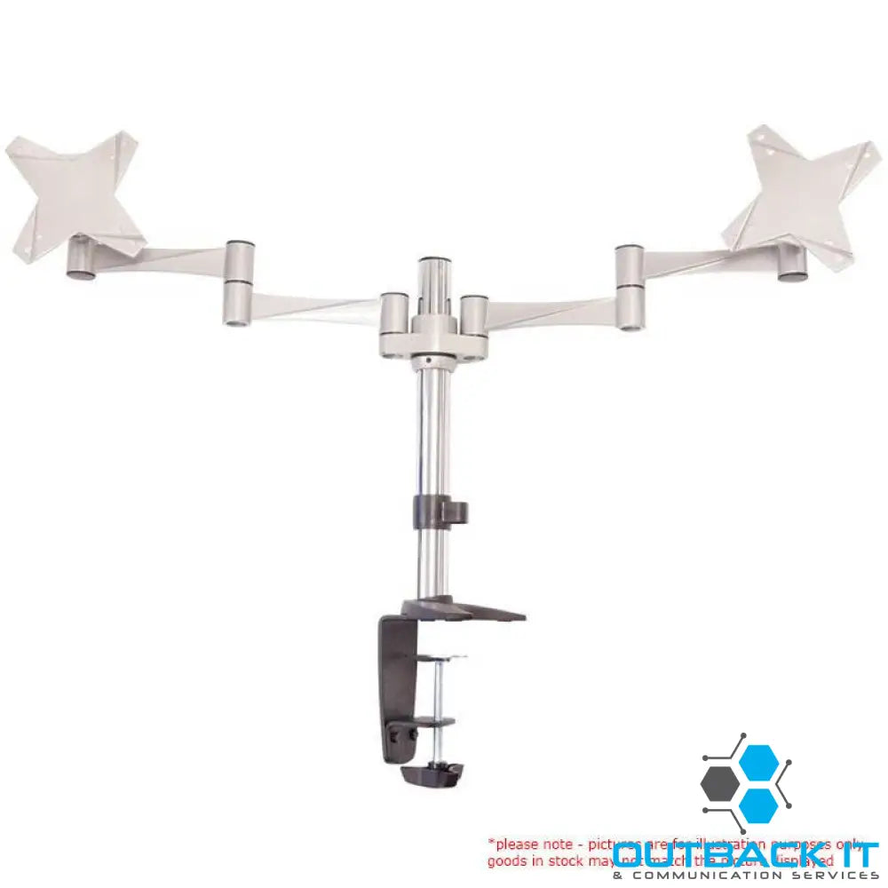 Astrotek Dual Monitor Arm Desk Mount Height Adjustable Stand for 2x LCD Display 23.8’ 24’ 27’ 31.5’ 32’ 8kg 30° Tilt