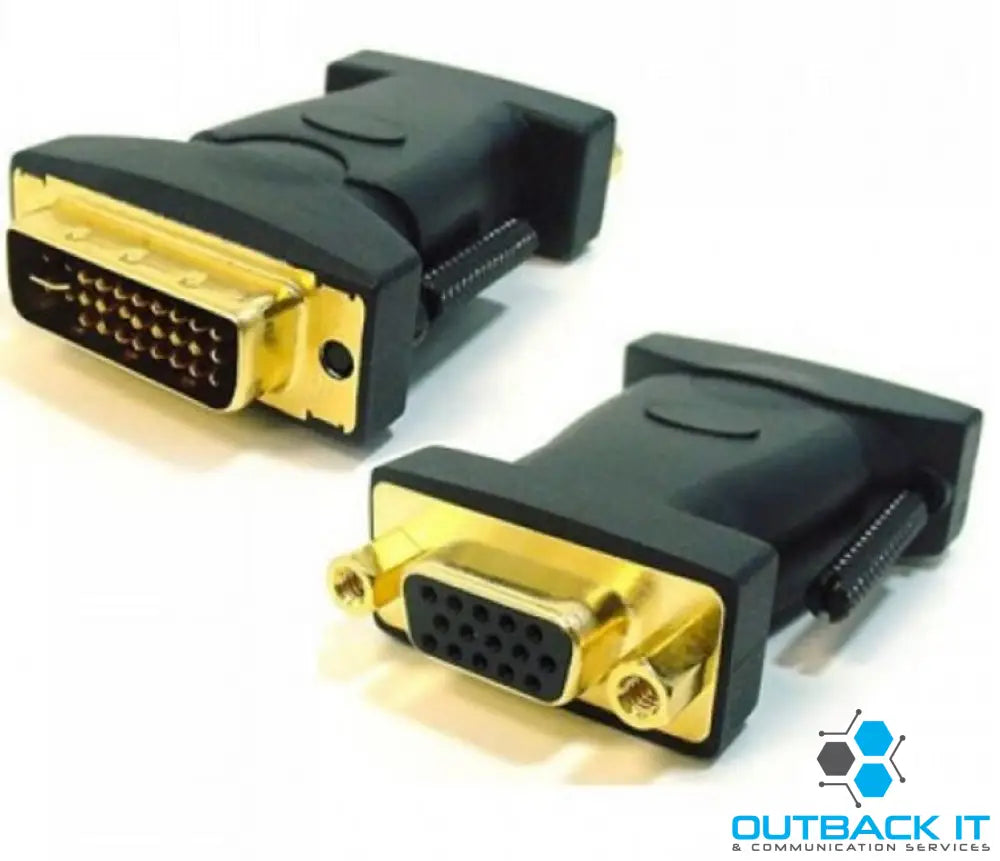 Astrotek DVI to VGA Adapter Converter 24 + 5 pins Male to 15 pins Female Gold Plated HDMI & Video Cables