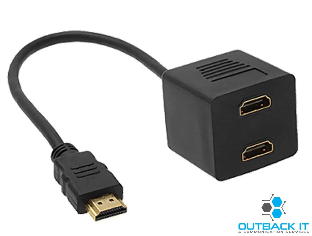Astrotek HDMI Splitter Cable 15cm - v1.4 Male to 2x Female Amplifier Duplicator Full HD 3D HDMI & Video Cables