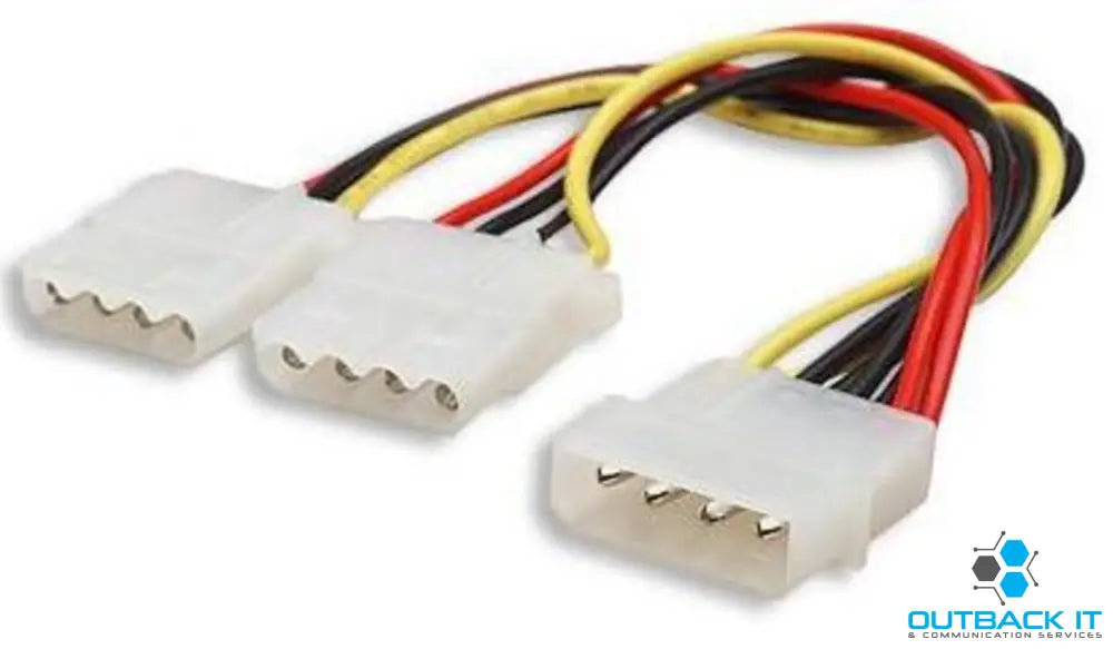 Astrotek Internal Power Molex Cable 20cm - 5.25’ 4 pins Male to 2x 5.25’ 4 pins Female 18AWG RoHS ~ CB8W-MOLEX-PWR IDE