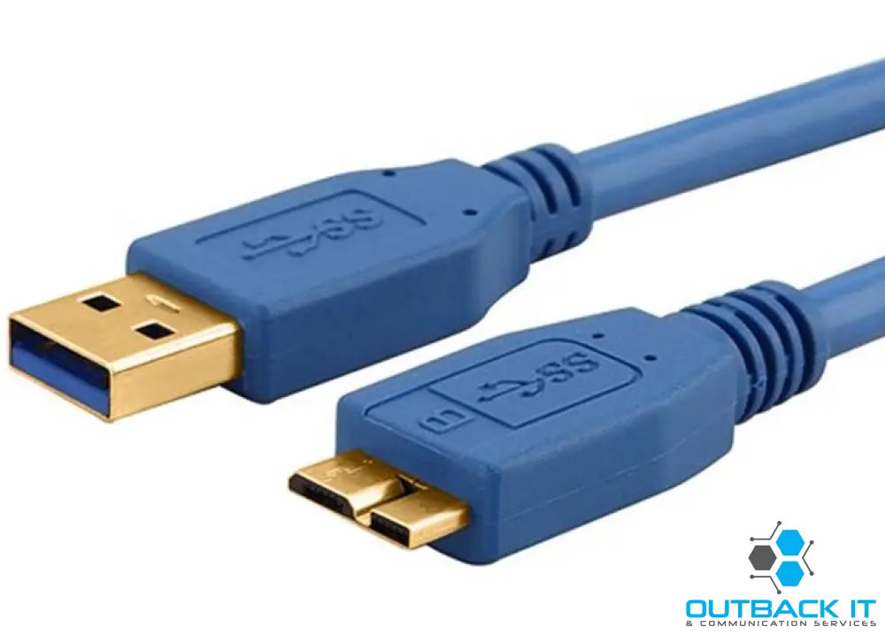 Astrotek USB 3.0 Cable 3m - Type A Male to Micro B Blue Colour USB Parallel & Firewire