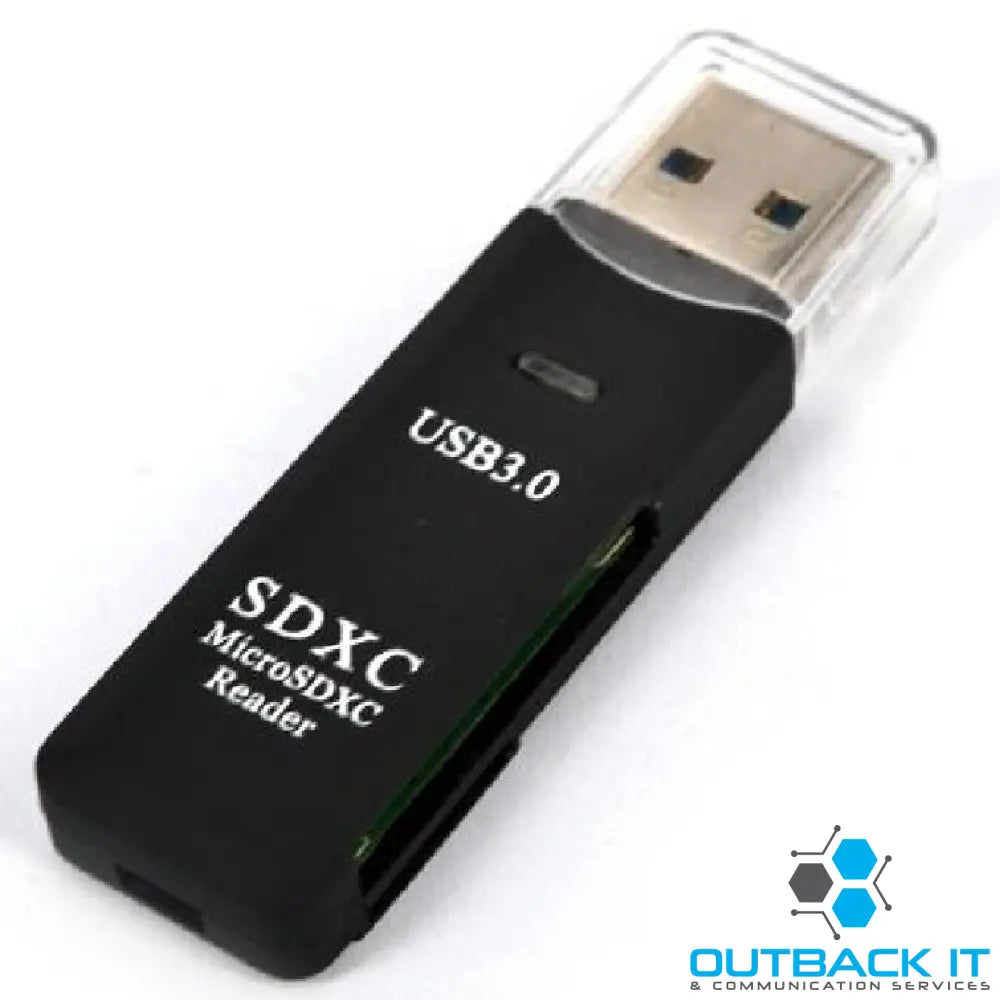 Astrotek USB 3.0 Card Reader for SD and Micro SD Black Colour USB Parallel & Firewire