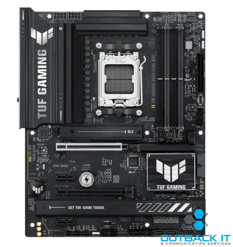 ASUS AMD TUF GAMING B850-PLUS WIFI (AM5) ATX Motherboard 4x DDR5 192GB 1x PCIe 5.0 x16 slot 3 xM.2 slots 4x SATA Wi-Fi