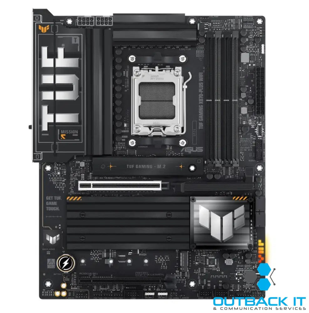 ASUS AMD TUF GAMING X870-PLUS WIFI (AM5) ATX Motherboard 4x DDR5 192GB 1x PCIe 5.0 x16 slot 4 x M.2 slots 2x SATA Wi-Fi