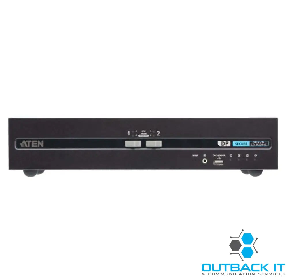 Aten 2-Port USB DisplayPort Dual Display Secure KVM Switch with CAC (PSD PP v4.0 Compliant) Video Switch