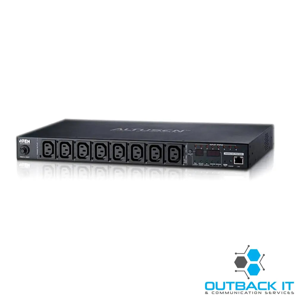 Aten 8 Port 1U 16A Smart PDU with Outlet level metering and outlet control 7xC13 + 1xC19 Outlets (PE8208G) Rackmount PDU