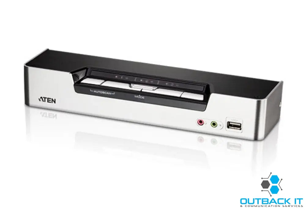 Aten Desktop KVMP Switch 4 Port Single Display HDMI w/ Dolby HD audio 4x Custom KVM Cables Included 2x USB Port