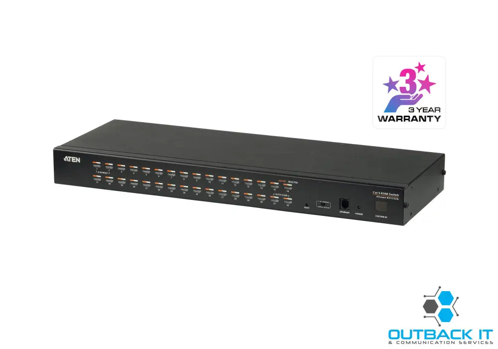 Aten Rackmount KVM Switch 1 Console 32 Port Multi-Interface Cat 5 KVM Cables NOT Included Daisy Chainable for up to