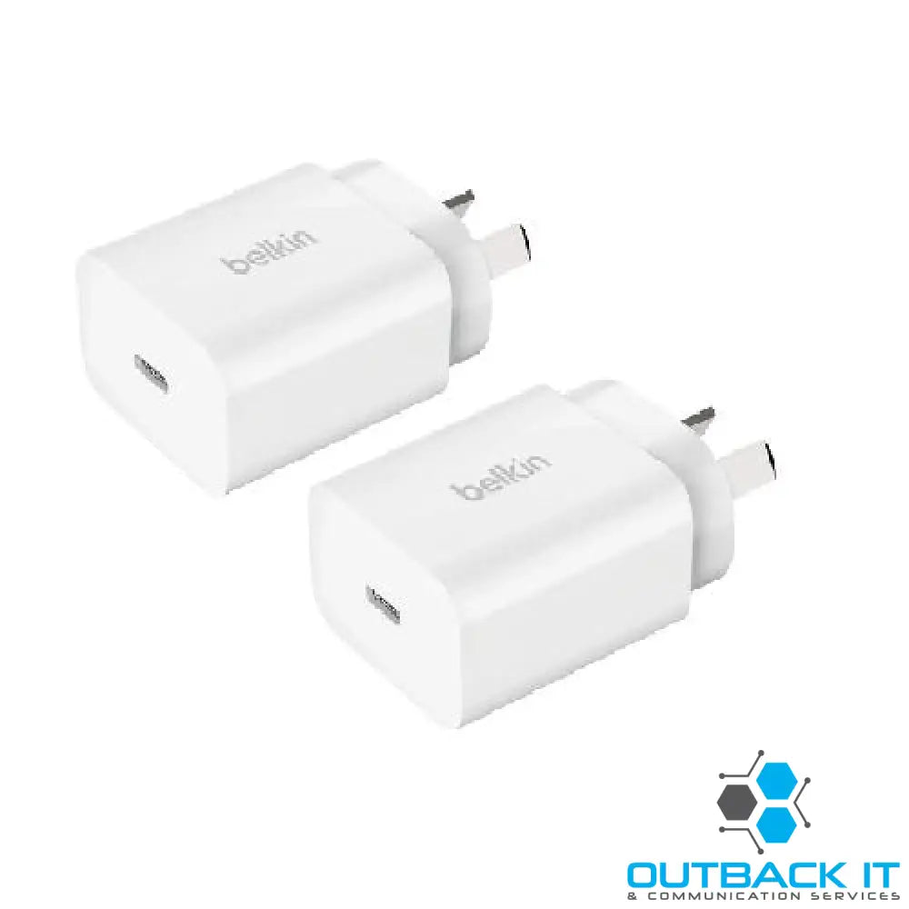 Belkin BoostCharge 20W USB-C PD 3.0 PPS Wall Charger (Pack of 2) - White (WCA007auWH-2PK) Safe & Efficient Compact &
