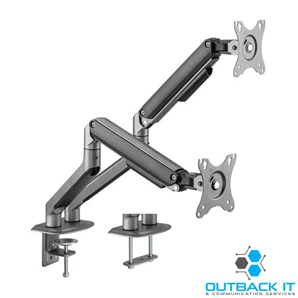 Brateck Dual Monitor Economical Spring-Assisted Monitor Arm Fit Most 17’-32’ Monitors Up to 9kg per screen VESA