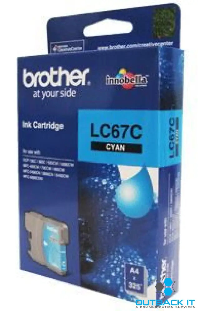 Brother LC-67C Cyan Ink Cartridge- to suit DCP-385C/395CN/585CW/6690CW/J715W