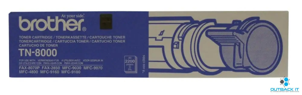 Brother TN-8000Black Toner 2200 Page For FAX-2850 Brother Printer Consumable - MONO LASER