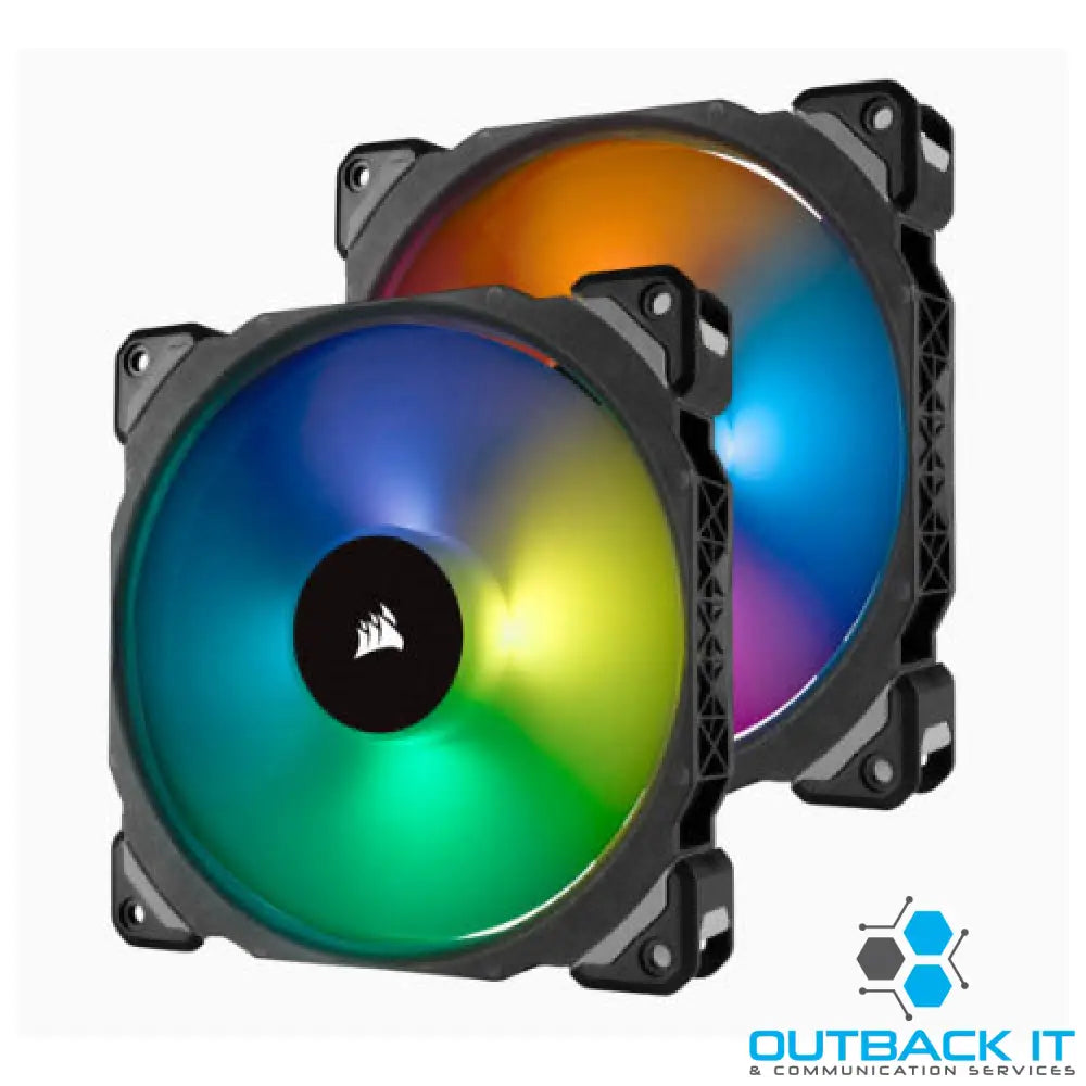 Corsair ML140 PRO RGB 2 Fan Pack with Lighting Node Pro 140mm Premium Magnetic Levitation RGB LED PWM Fan (LS) Case Fan