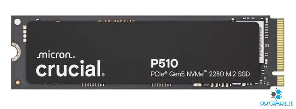 Crucial P510 2TB Gen5 2280 NVMe M.2 SSD 10,000 / 8,700 MB/s R/W 1200TBW 1.4M IOPS 1.5M hrs MTTF Full-Drive Encryption