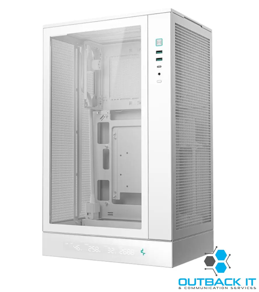 DeepCool CH270 DIGITAL WH M-ATX Case Full sized Air Cooler Support,360mm AIO support USB3.0/Type-C/Hybrid audio ports