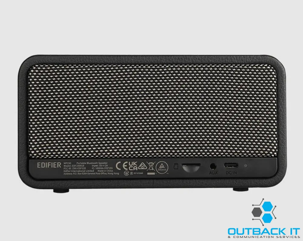 Edifier MP230 RETRO BLACK Portable Bluetooth Retro Speaker - Bluetooth 5.0 AUX micro SD USB Audio Streaming 10hrs