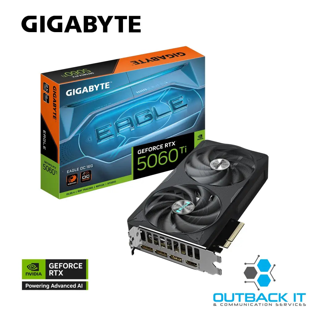 Gigabyte GeForce RTX™ 5060 Ti EAGLE OC 16G 2617 MHz CUDA TBD 28 Gbps GDDR7 128 bit PCI-E 5.0 PSU 650W DisplayPort 2.1b