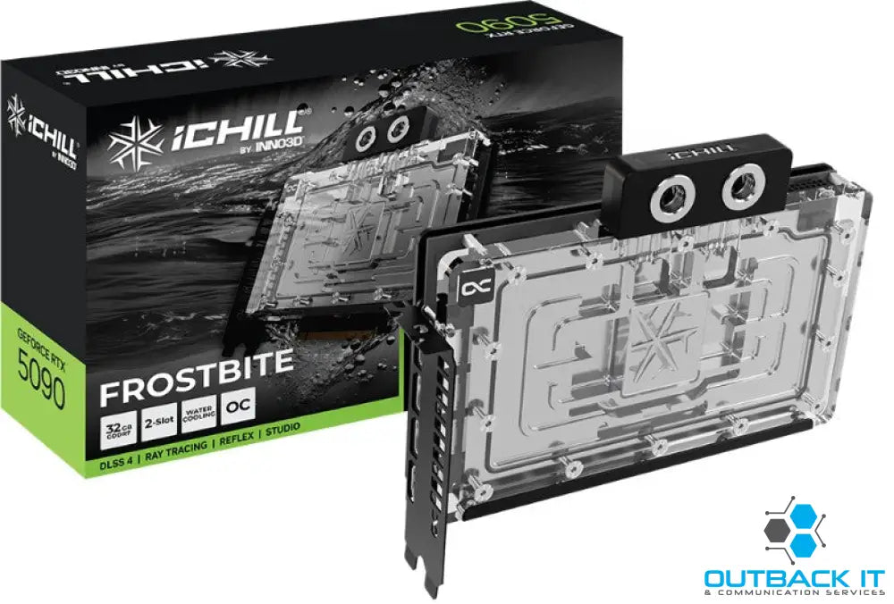 INNO3D nVidia GeForce RTX 5090 iCHILL Frostbite 32GB GDDR7 2467MHz Boost Full-cover Water Block (Custom Loop System