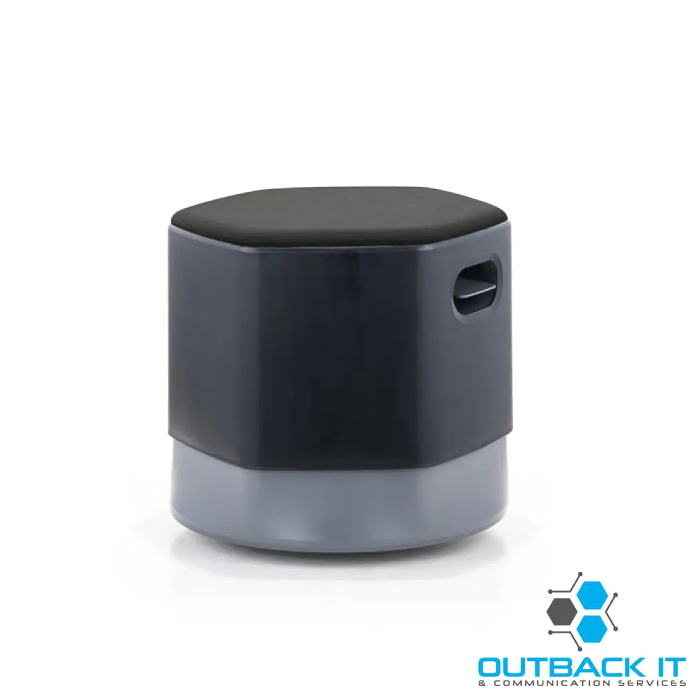 LDR Focus Mini Stool–Height-adjustable tumbler stool with moulded foam rounded base lightweight grey plastic build.