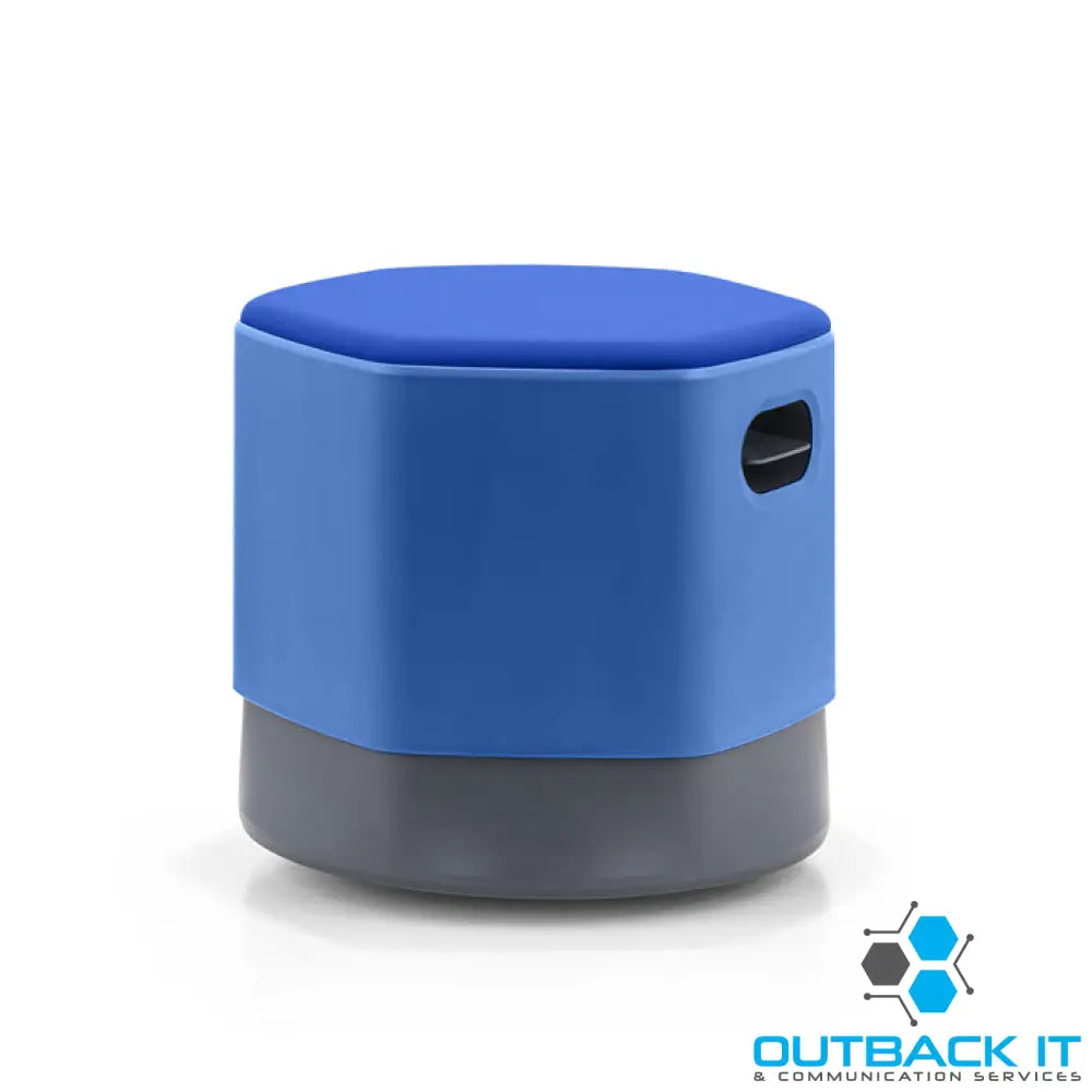 LDR Focus Mini Stool–Height-adjustable tumbler stool with moulded foam rounded base lightweight grey plastic build.