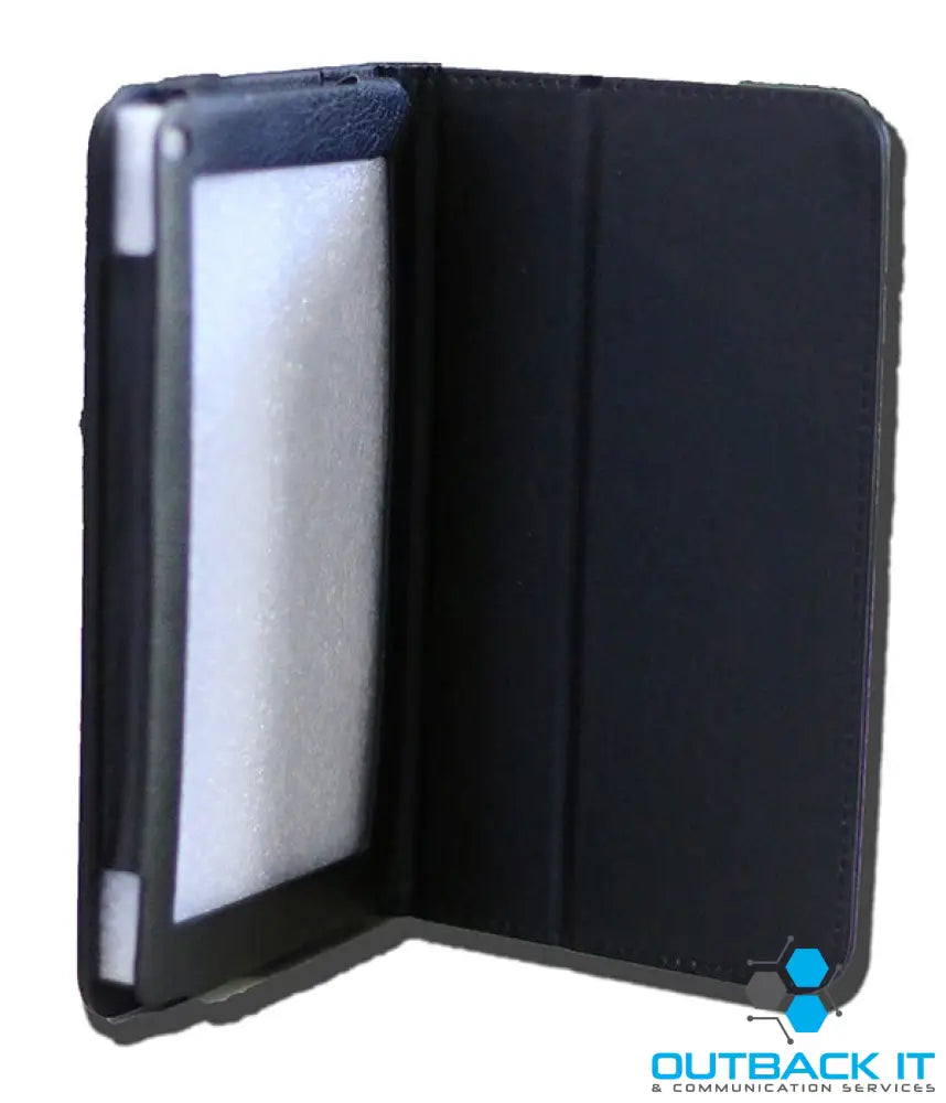 LeaderTab7 Folio Case Black Faux Leather. Camera hole rear Tablet Accessories - 7’