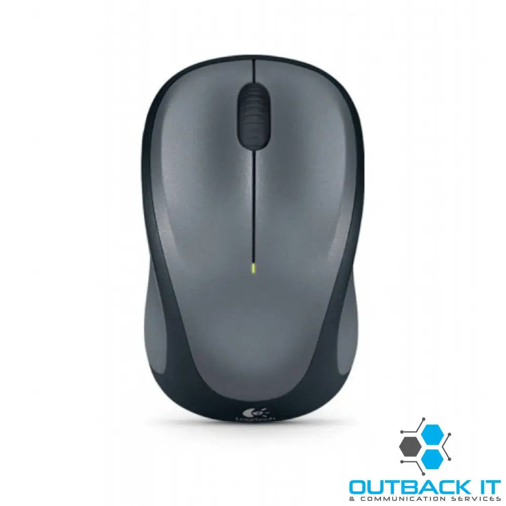 Logitech M235 Wireless Mouse Grey Contoured design Glossy Comfort Grip Advanced Optical Tracking 1-year battery life