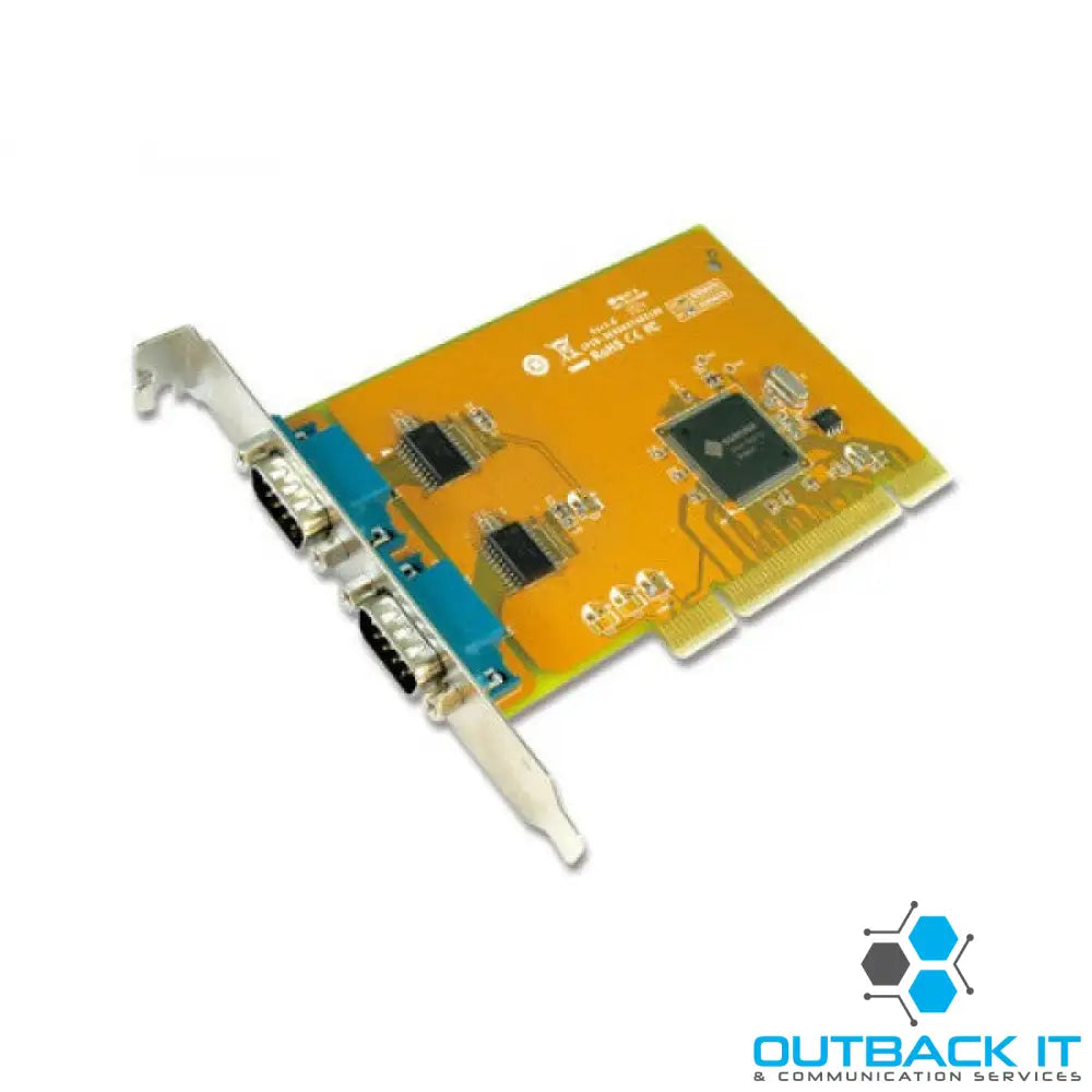 (LS) Sunix COMCARD-2P SER5037A Dual Port Serial IO Card PCI Card; speeds up to 115.2Kbps; Support Microsoft Windows