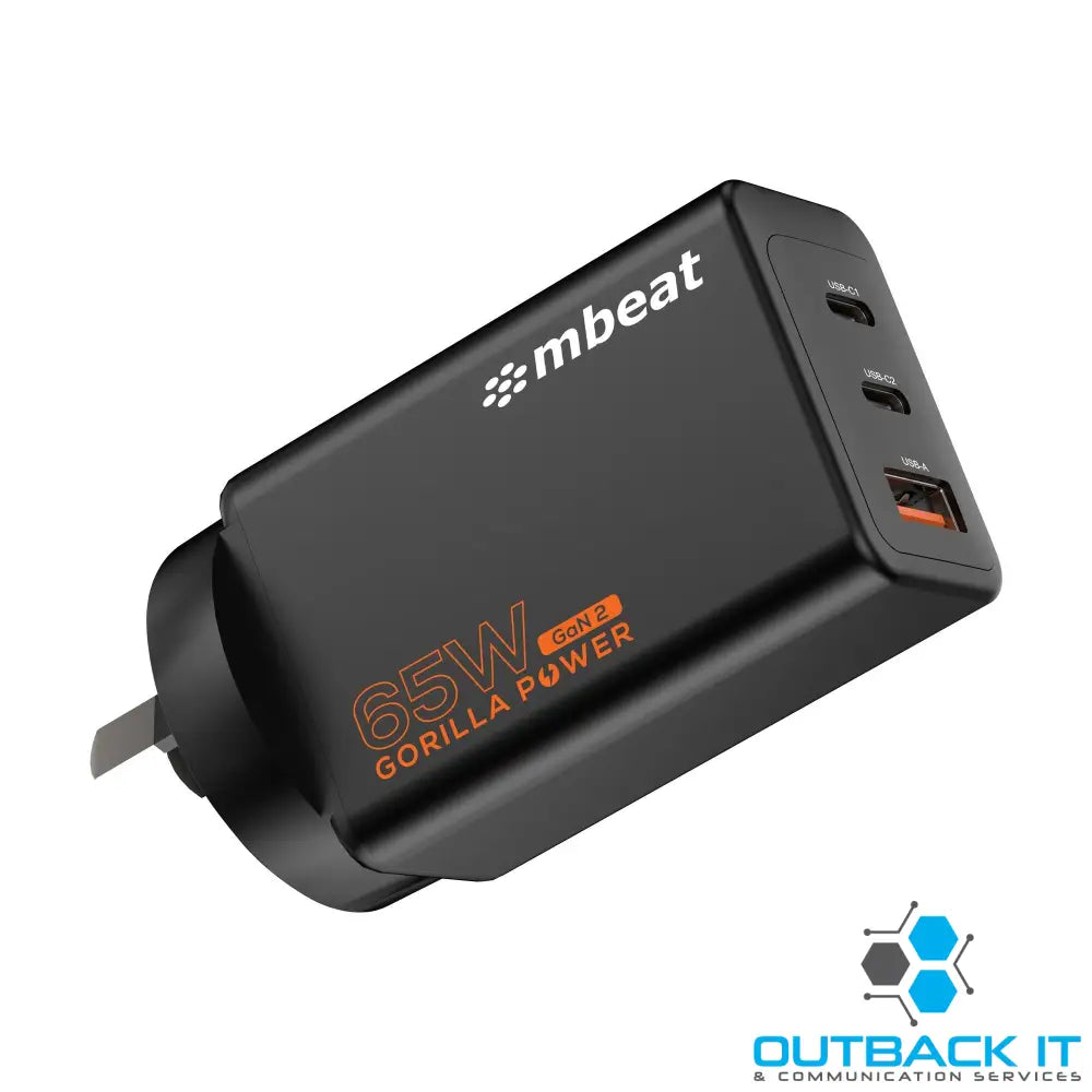 mbeat Gorilla Power PD 65W GaN II USB-C Charger 50% smaller than the standard Supports a wide range of devices Product