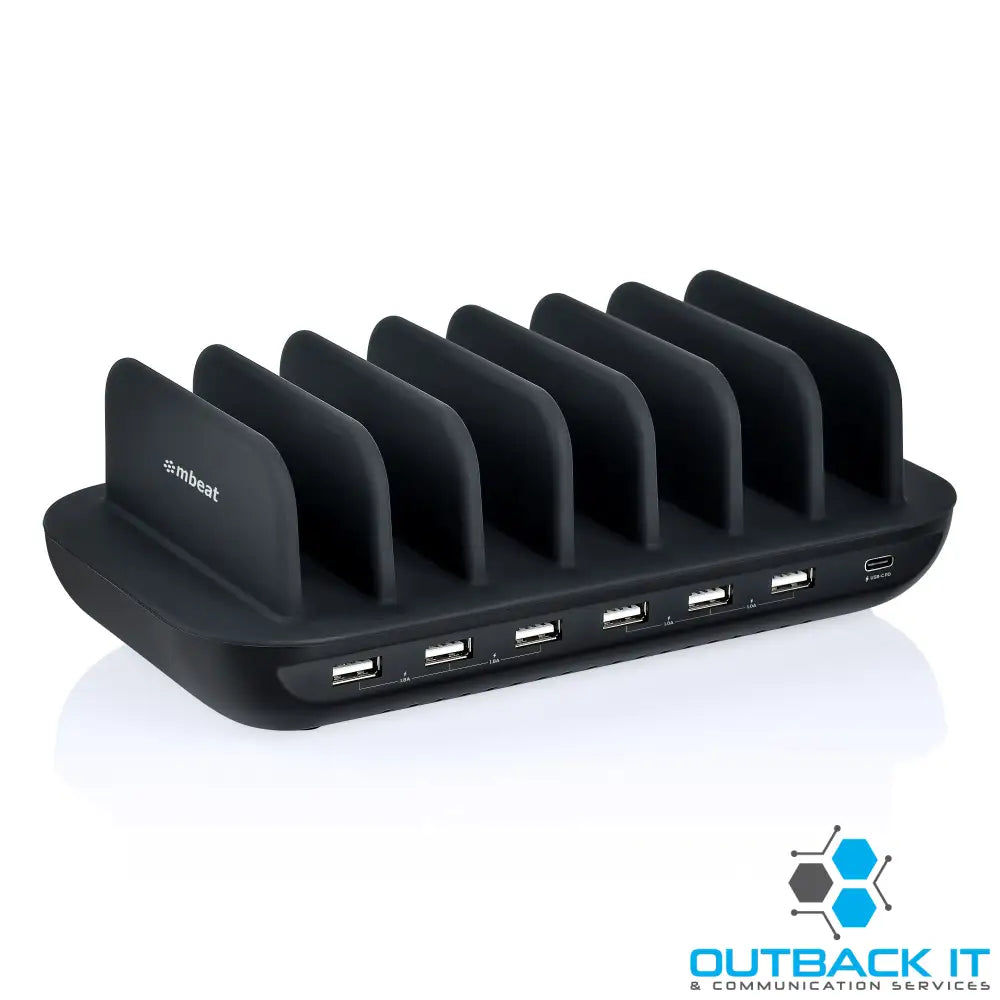mbeat® Gorilla Power 60W 7 Port USB-C & USB Charging Station 6× USB-A 1× USB-C PD Output Power: Total 60W Product