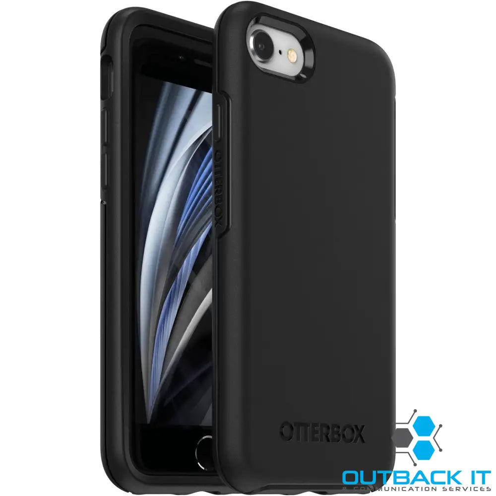 OtterBox Symmetry Apple iPhone SE (3rd & 2nd Gen) and iPhone 8/7 Case Black - (77-56669) DROP + 3X Military Standard