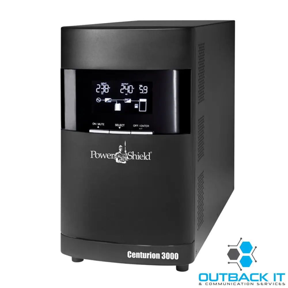 PowerShield Centurion Tower UPS 3000VA/2700W 15A input 4 AUS sockets hot-swappable batteries 2-year warranty Double