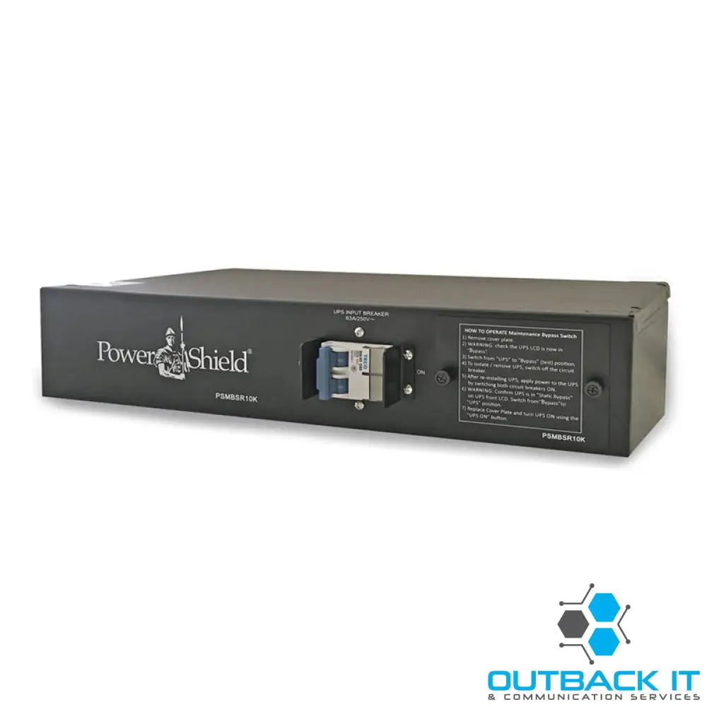 PowerShield Rack Mount 1:1 Maintenance Bypass Switch for 6-10kVA UPS 2U HW Interlocked ensures uninterrupted power
