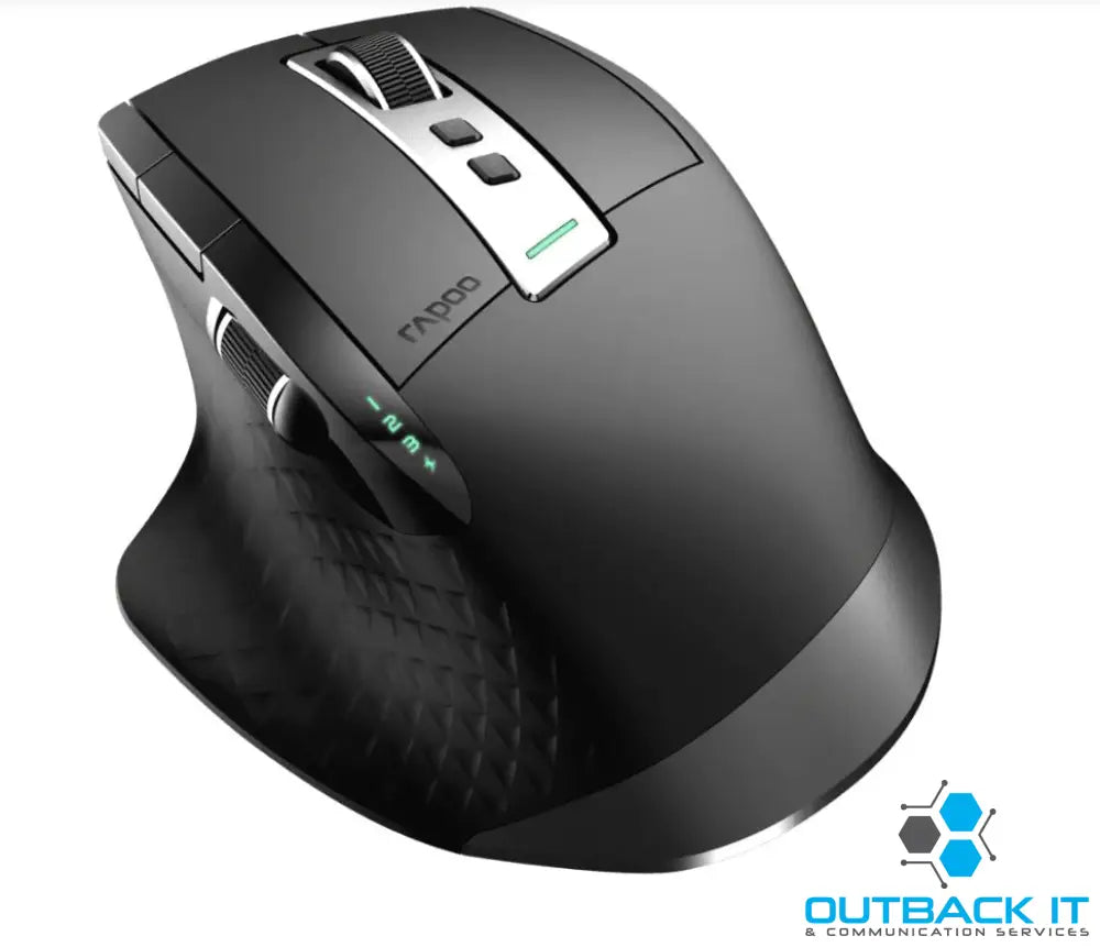 RAPOO MT750PLUS Multi-Mode Wireless Ergonomic Mouse - 800-4000 DPI Sensor Bluetooth 5.0 and 2.4 GHz Wireless & Bluetooth