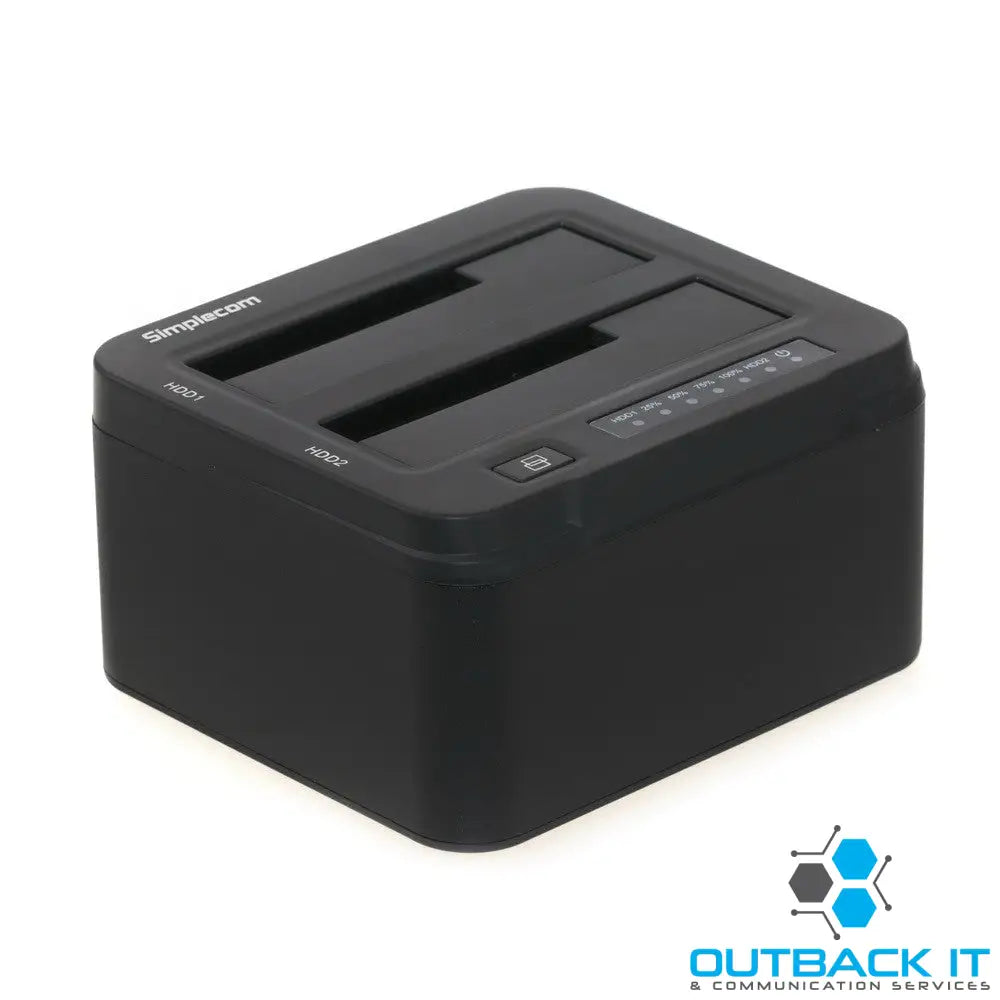 Simplecom SD322 Dual Bay USB 3.0 Aluminium Docking Station for 2.5’ and 3.5’ SATA HDD Black HDD/SSD Docks