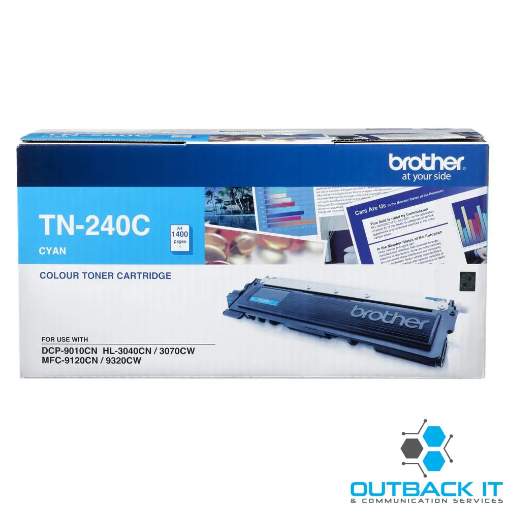 TN-240C COLOUR LASER TONER - CYAN TONER CARTRIDGE TO SUIT HL-3040CN/3045CN/3070CW/3075CW DCP-9010CN