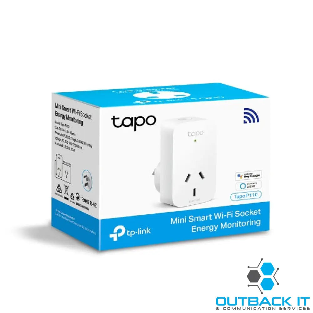 TP-Link Tapo P110 Mini Smart Wi-Fi Socket Energy Monitoring Tapo App Remote Control Schedule & Timer Voice Control Away