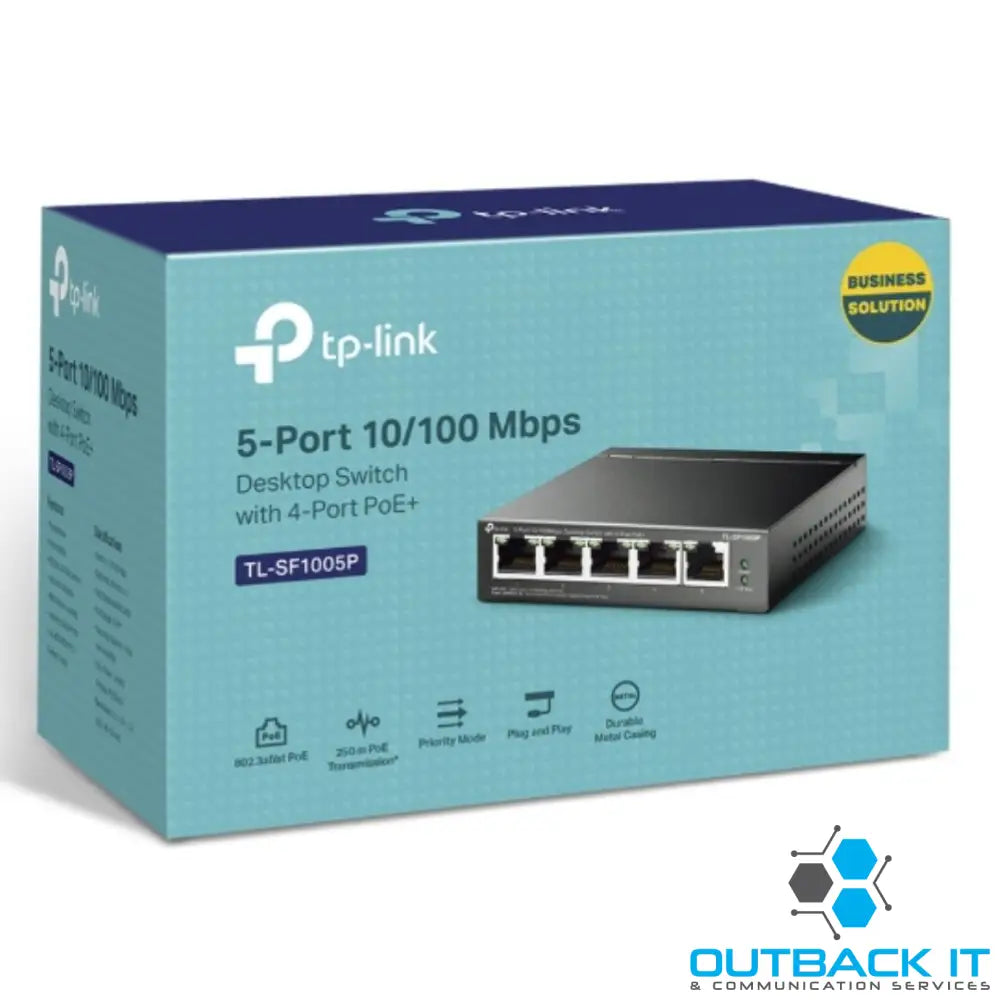 TP-Link TL-SF1005P 5-Port 10/100Mbps Desktop Switch with 4-Port PoE 67W IEEE 802.3af compliant 1Gbps Switching Network