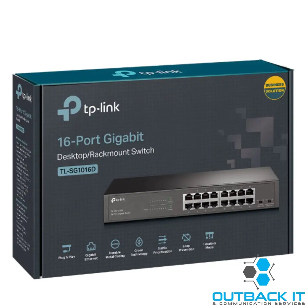 TP-Link TL-SG1016DE 16-Port Gigabit Easy Smart Switch Network Monitoring Traffic Prioritization & VLAN Features
