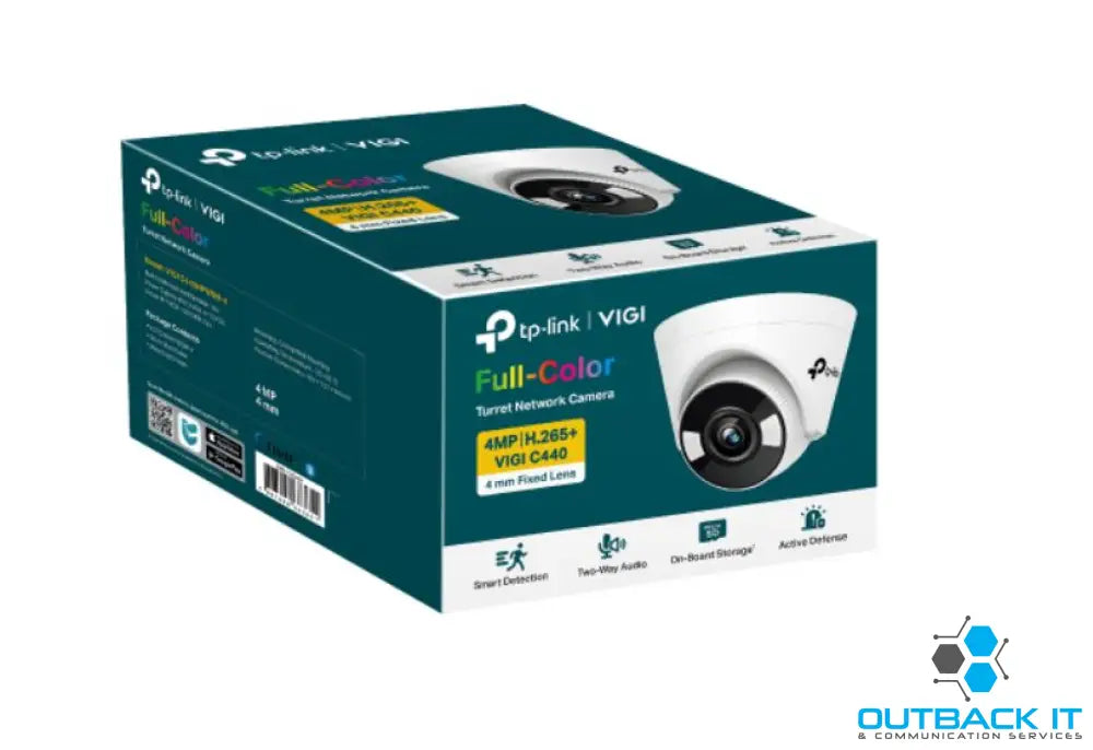 TP-Link VIGI 4MP C440(2.8mm) Full-Colour Turret Network Camera 2.8mm Lens Smart Detection 3YW Cameras