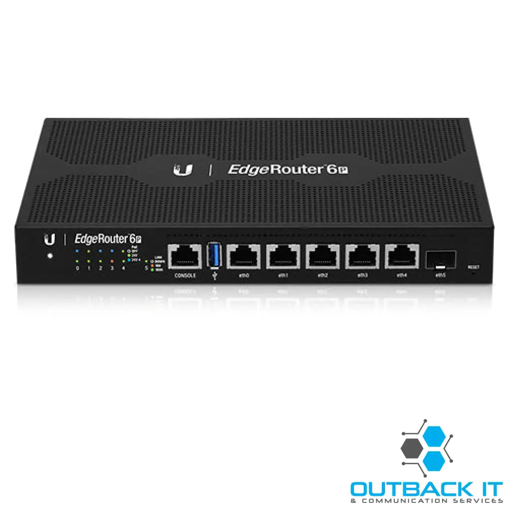 Ubiquiti EdgeRouter 6 - 5-Port Gigabit Router 1 SFP Ports- 24v Passive PoE Out (All Ports) - 1GHz Quad Core Processor
