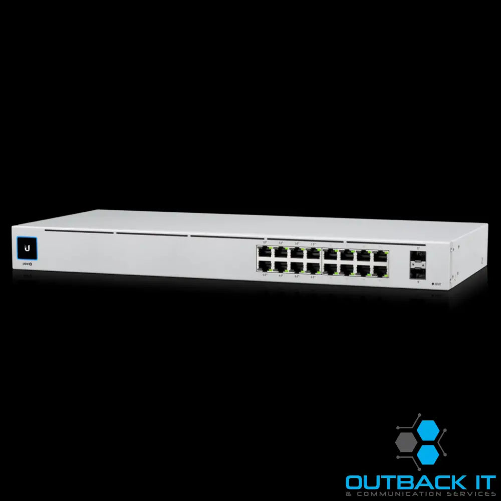 Ubiquiti UniFi 16-port Managed Gigabit Switch - 8x PoE + Ports 8x Gigabit Ethernet Ports 2x SFP 42W Touch Display